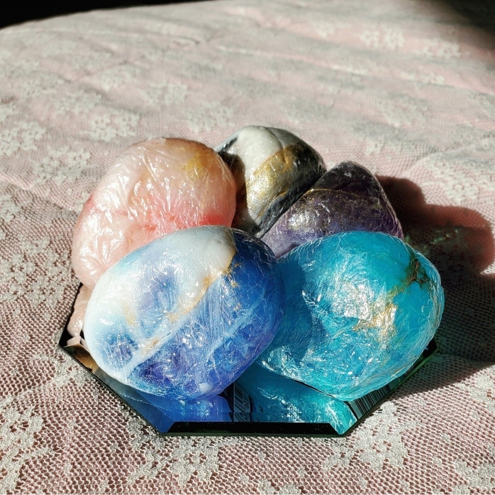 Crystal rock gem shaped soap